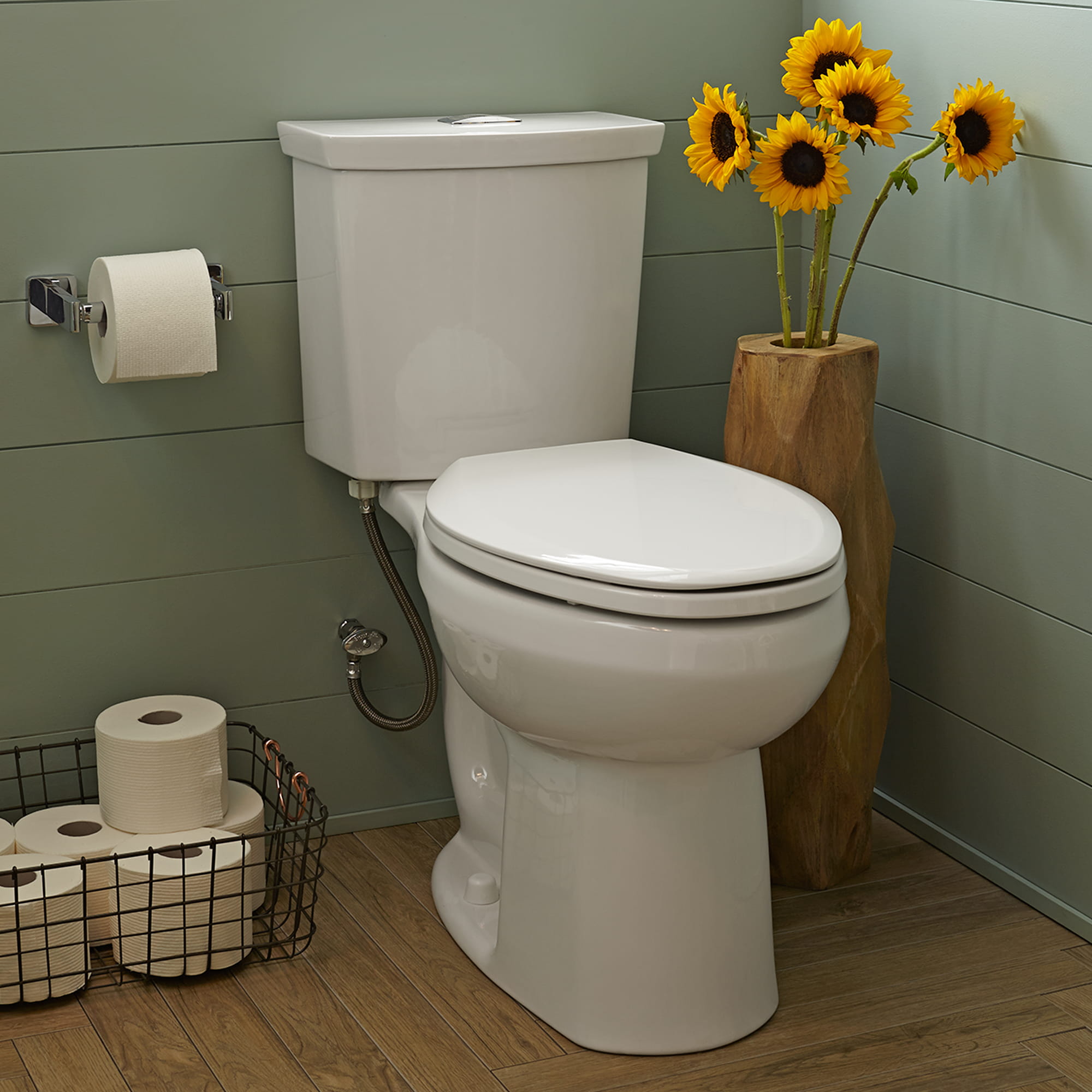 White American Standard 204AA200.020 Edgemere Right Height Elongated Dual Flush Toilet 