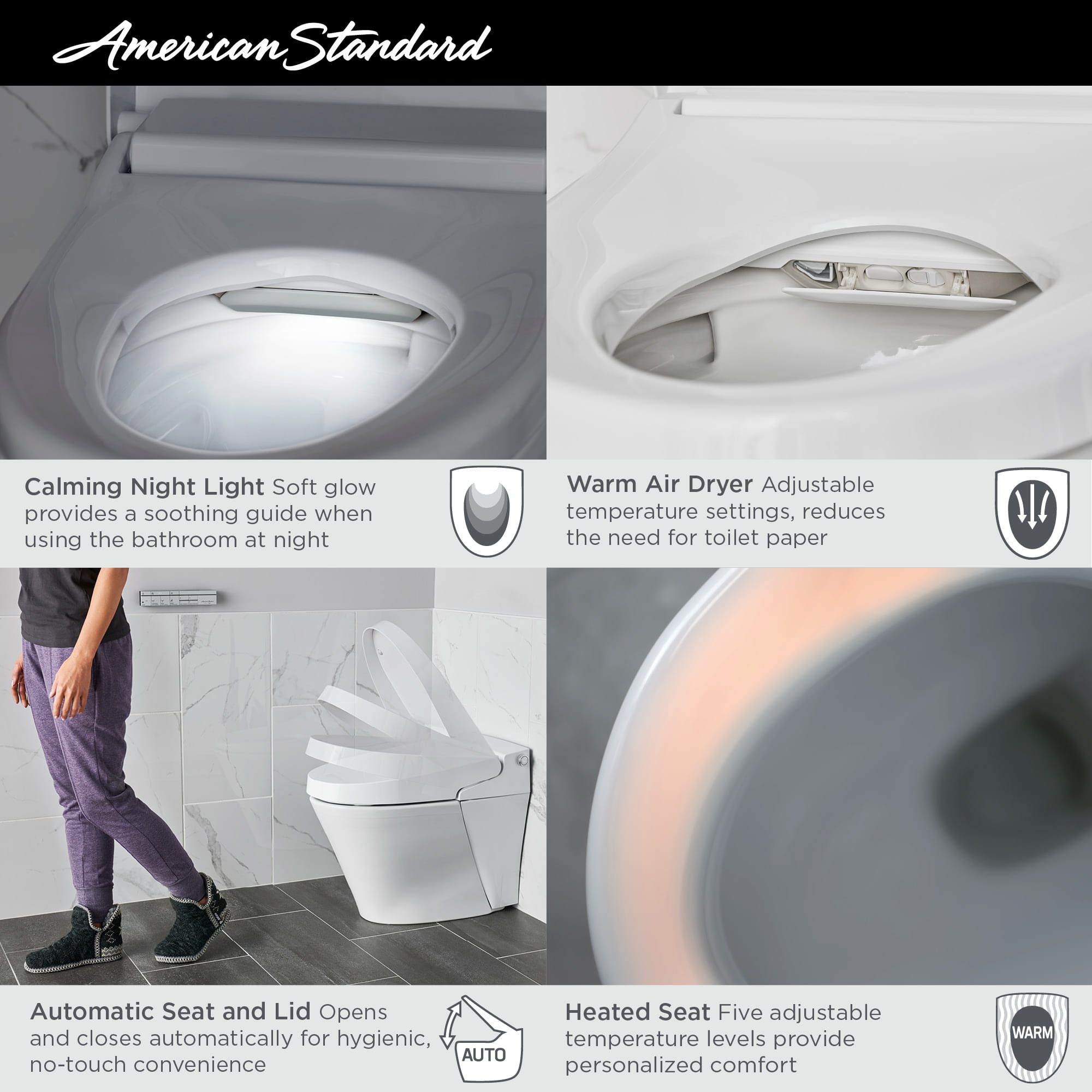 Advanced Clean™ 100 1.32 gpf/4.9 Lpf and 0.92 gpf/3.4 Lpf SpaLet™ Bidet ...