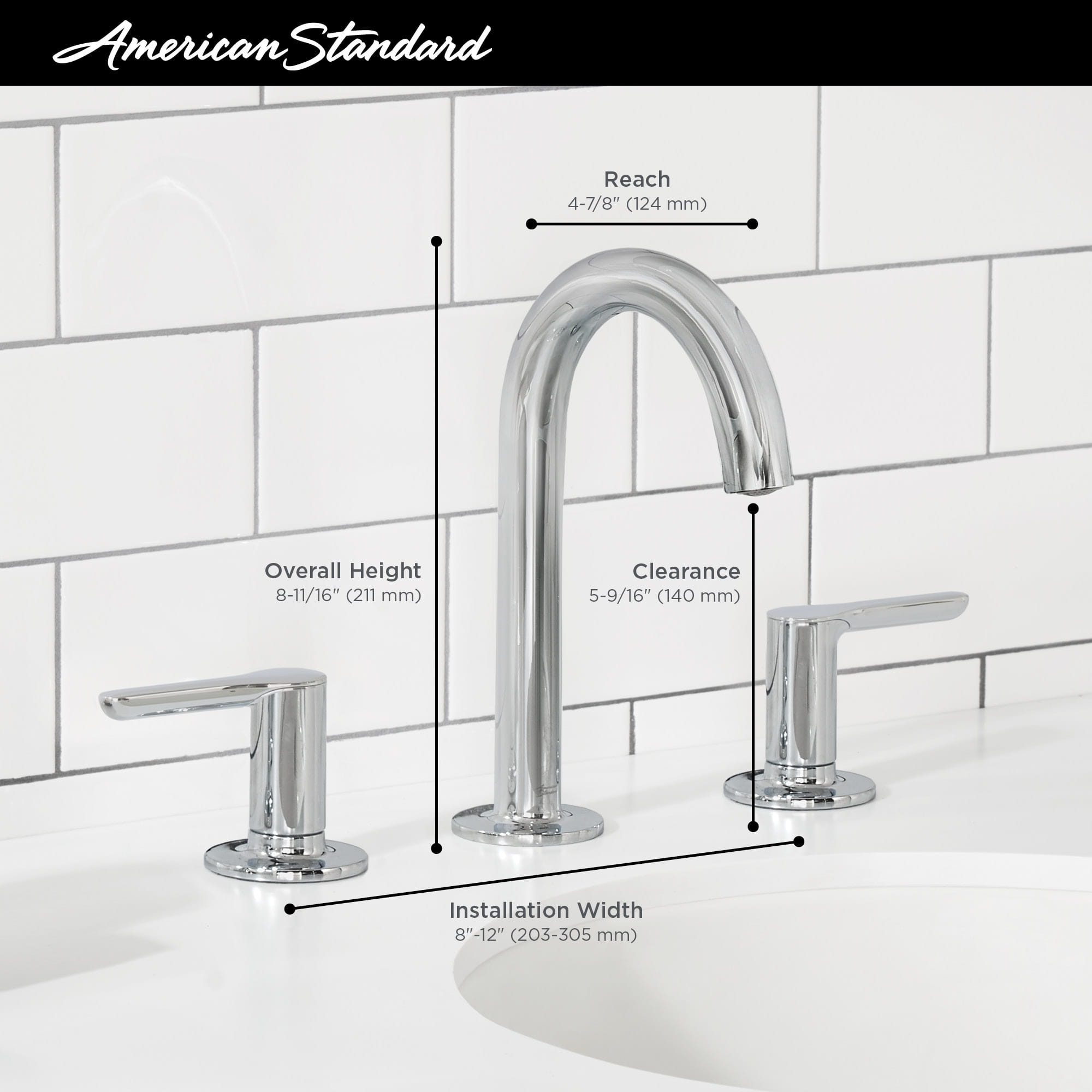 Studio® S 8-Inch Widespread 2-Handle Bathroom Faucet 1.2 gpm/4.5 L/min With