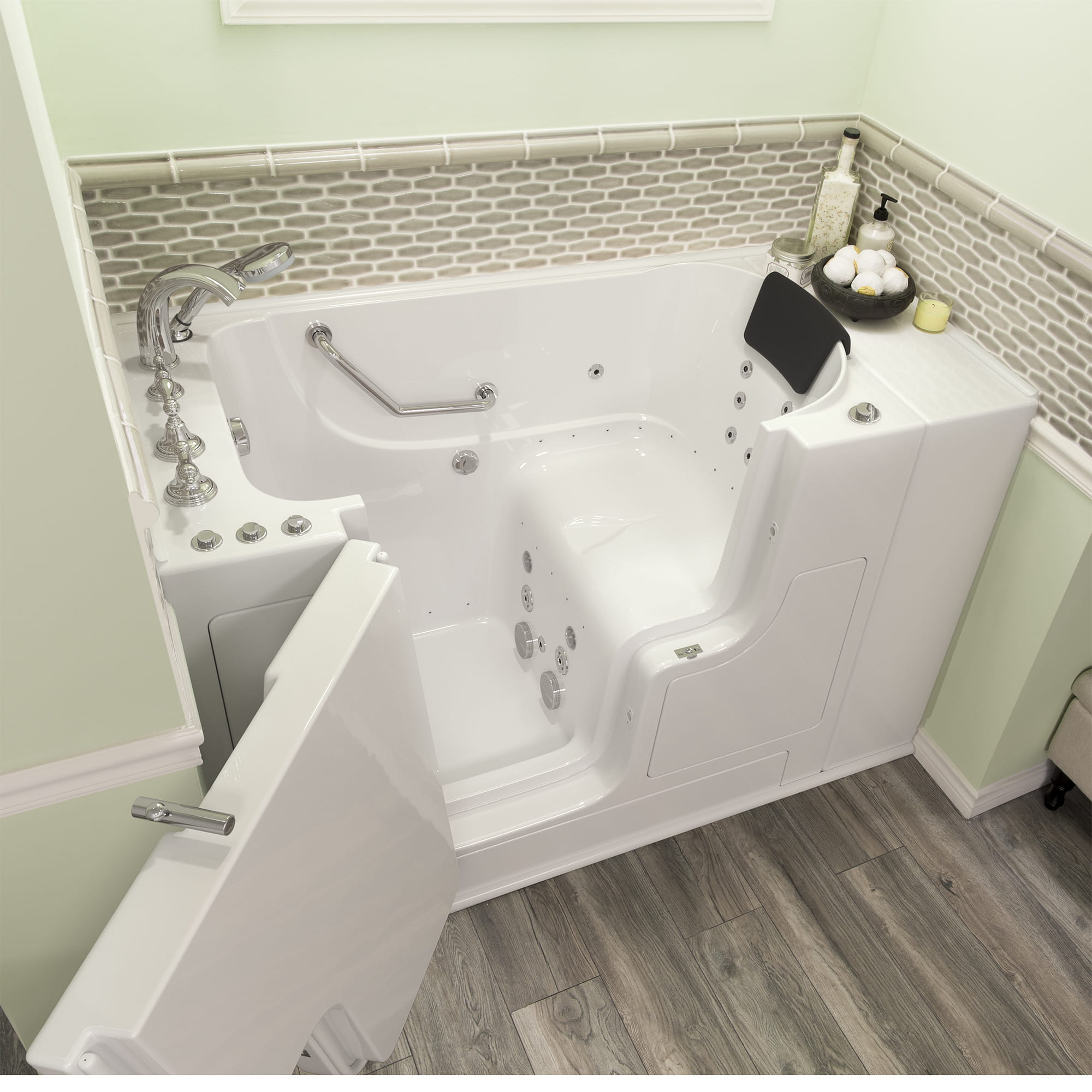 Gelcoat Premium Series 30 x 52 -Inch Walk-in Tub With Combination Air ...