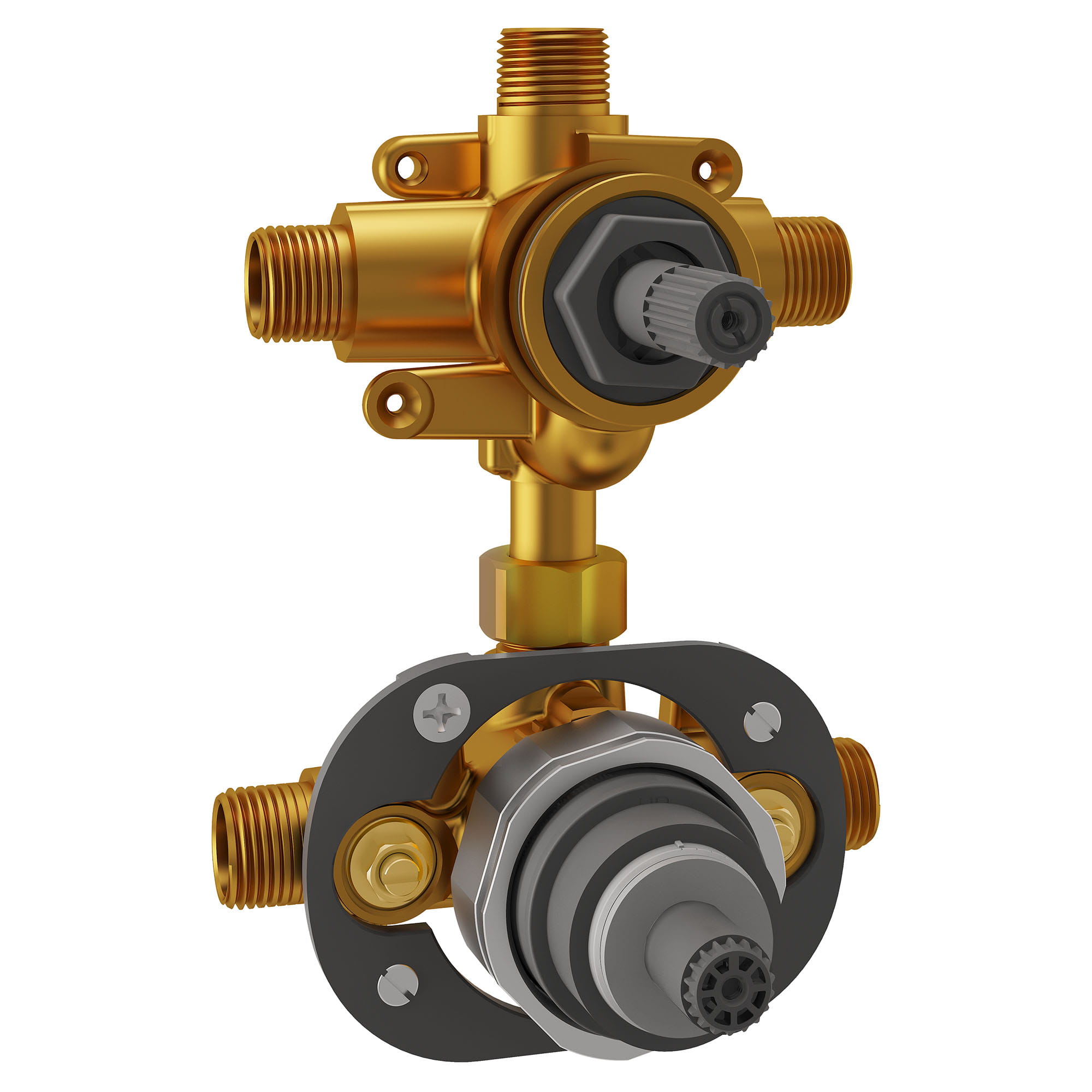 Pewter Standard Plumbing Supply Jaclo A379-TRIM-PEW Traditional Round Pressure Balance Valve with Diverter & Murphy Lever Handle