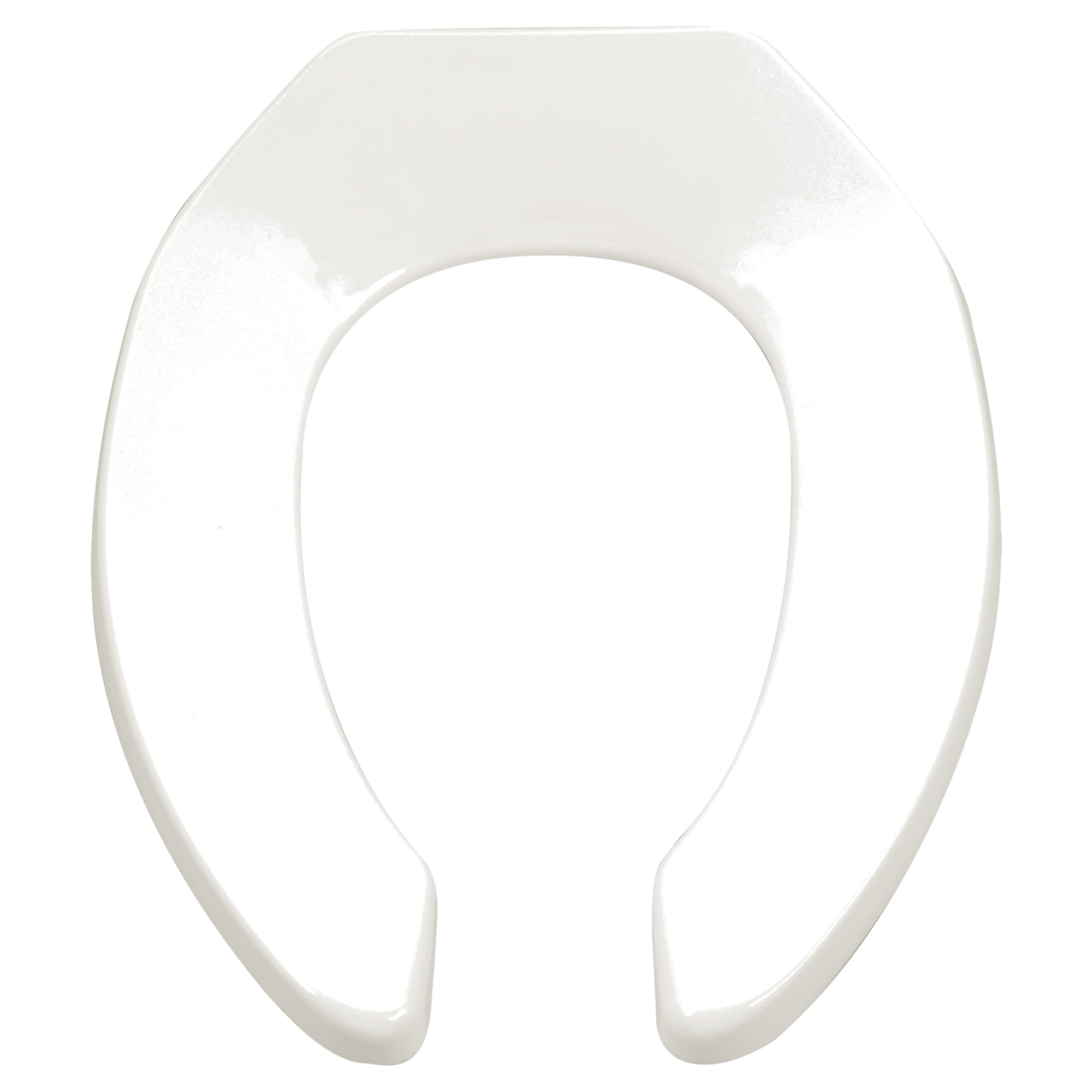Toilet Seat Elongated Open Front White with STA-TITE Commercial Fastening System 