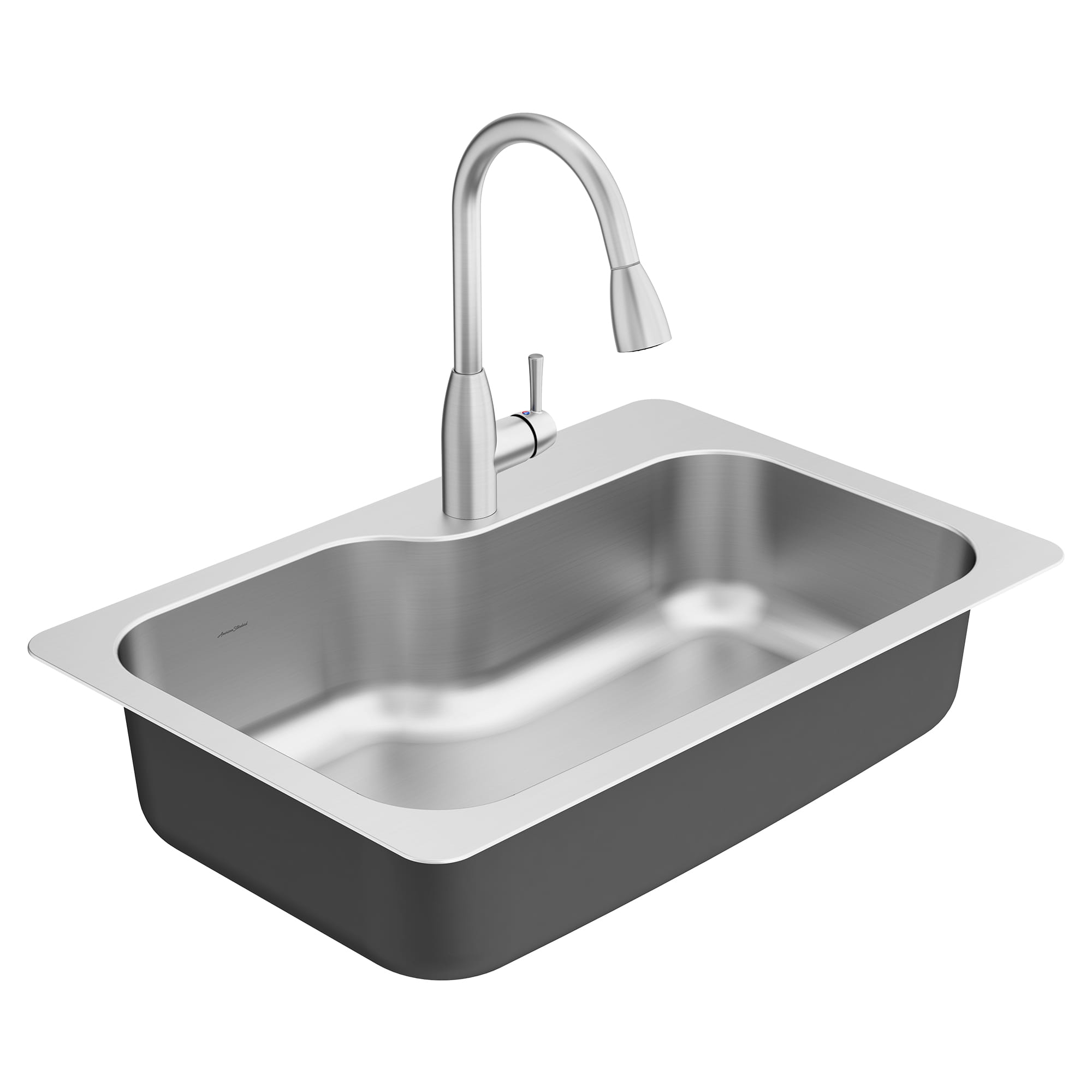 American Standard Fairacres 33 In X 22 In Stainless Steel Single Bowl Drop In Or Undermount 1 Hole Residential Kitchen Sink All In One Kit