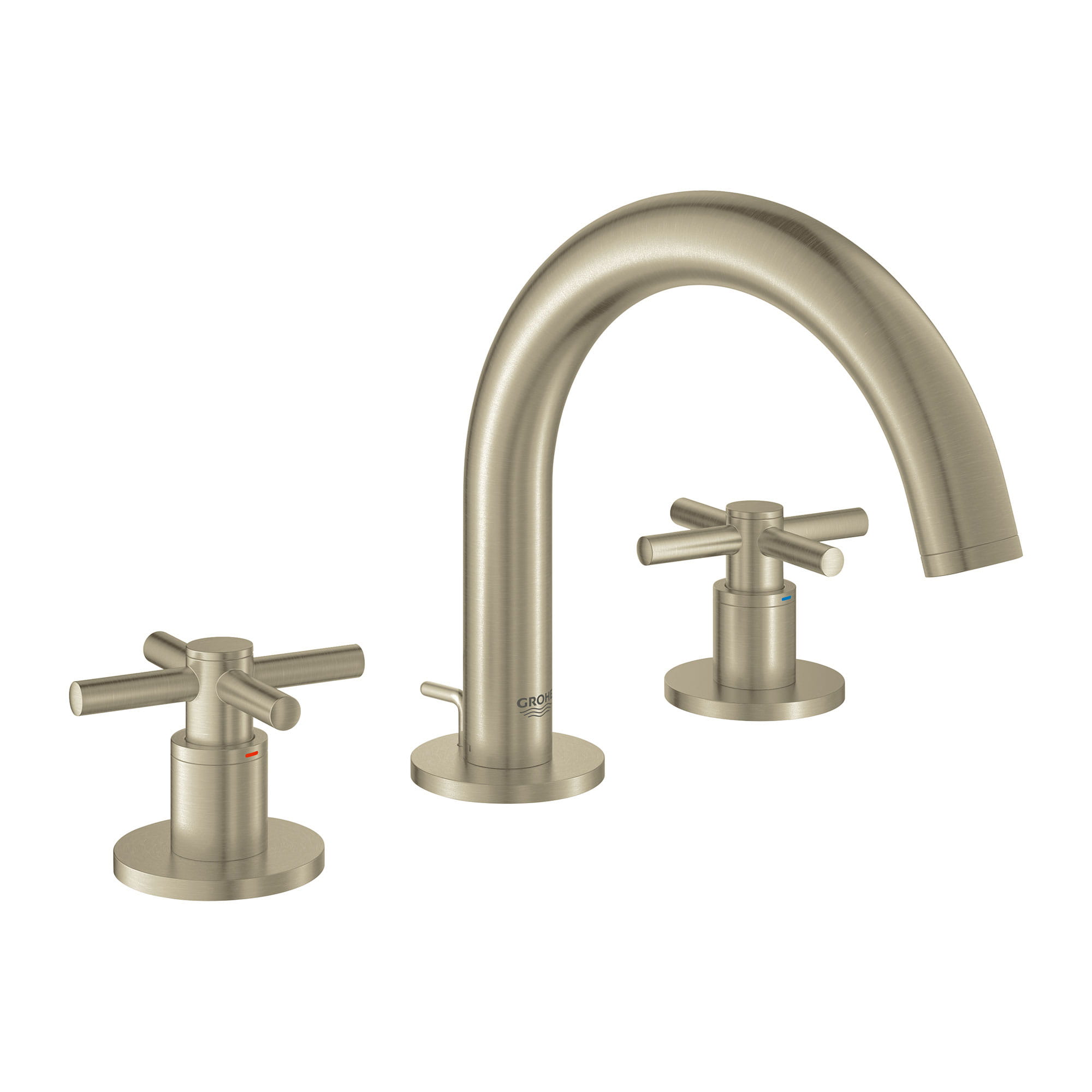 Handle down shower basin wall mixer tap semi gloss white brass made 