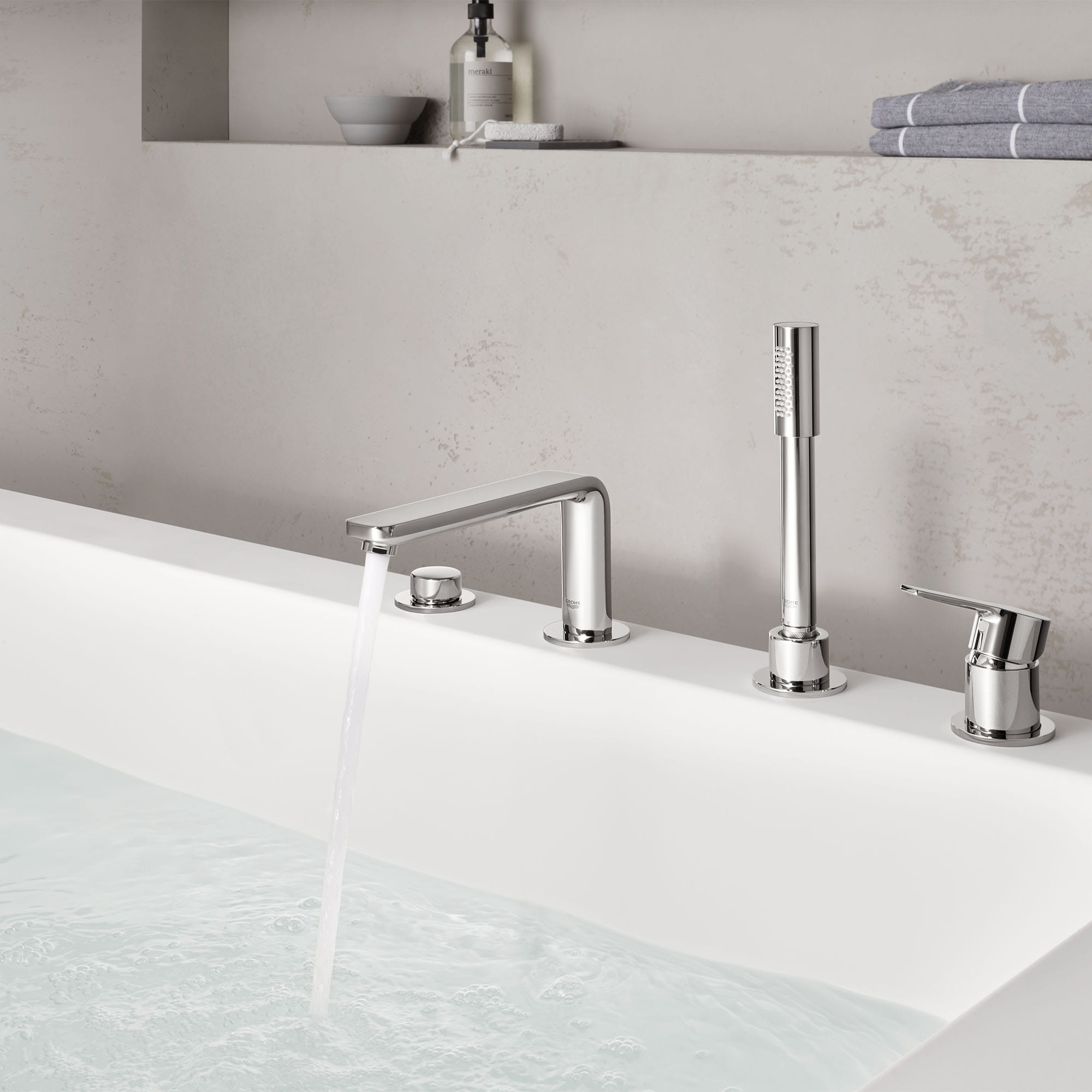 Grohe Eurosmart Bathroom Deck Mounted Bath Filler Tap Single Lever 25098000 