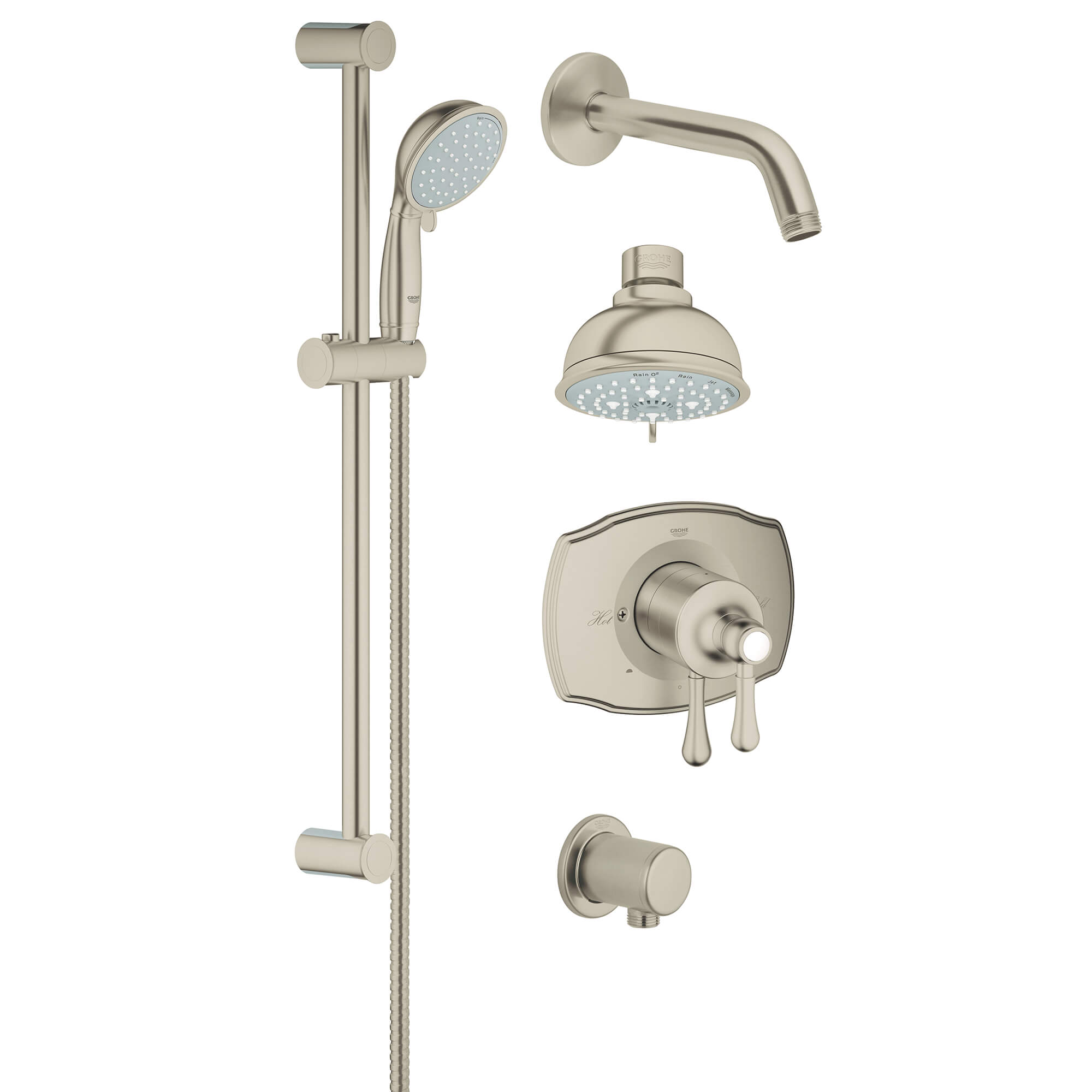 Grohflex Authentic 4 Spray 2 Function Pressure Balance Shower System