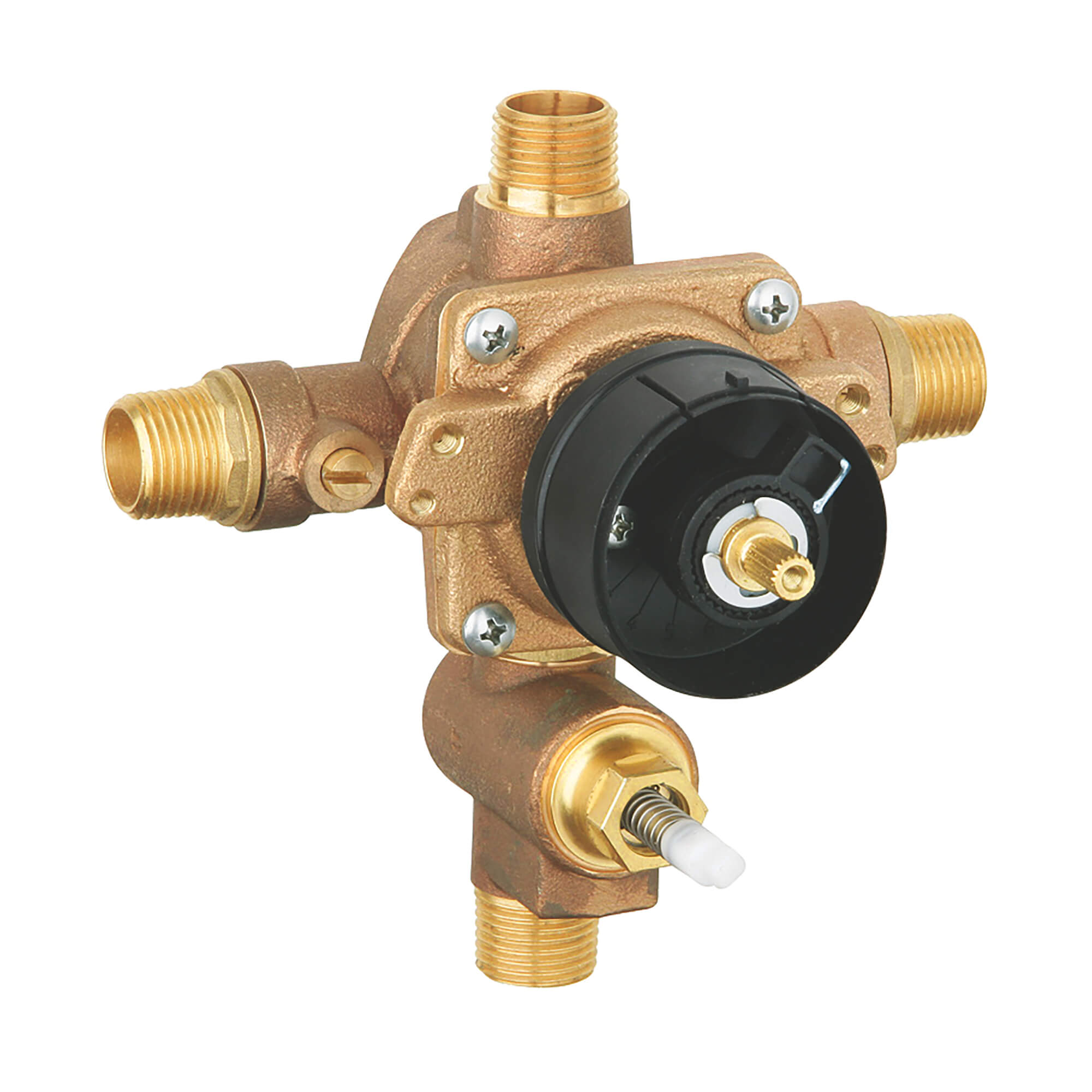 Details about   Pressure Equalization Shower Valve Professional 3/4in Double Outlet Brass Grass 