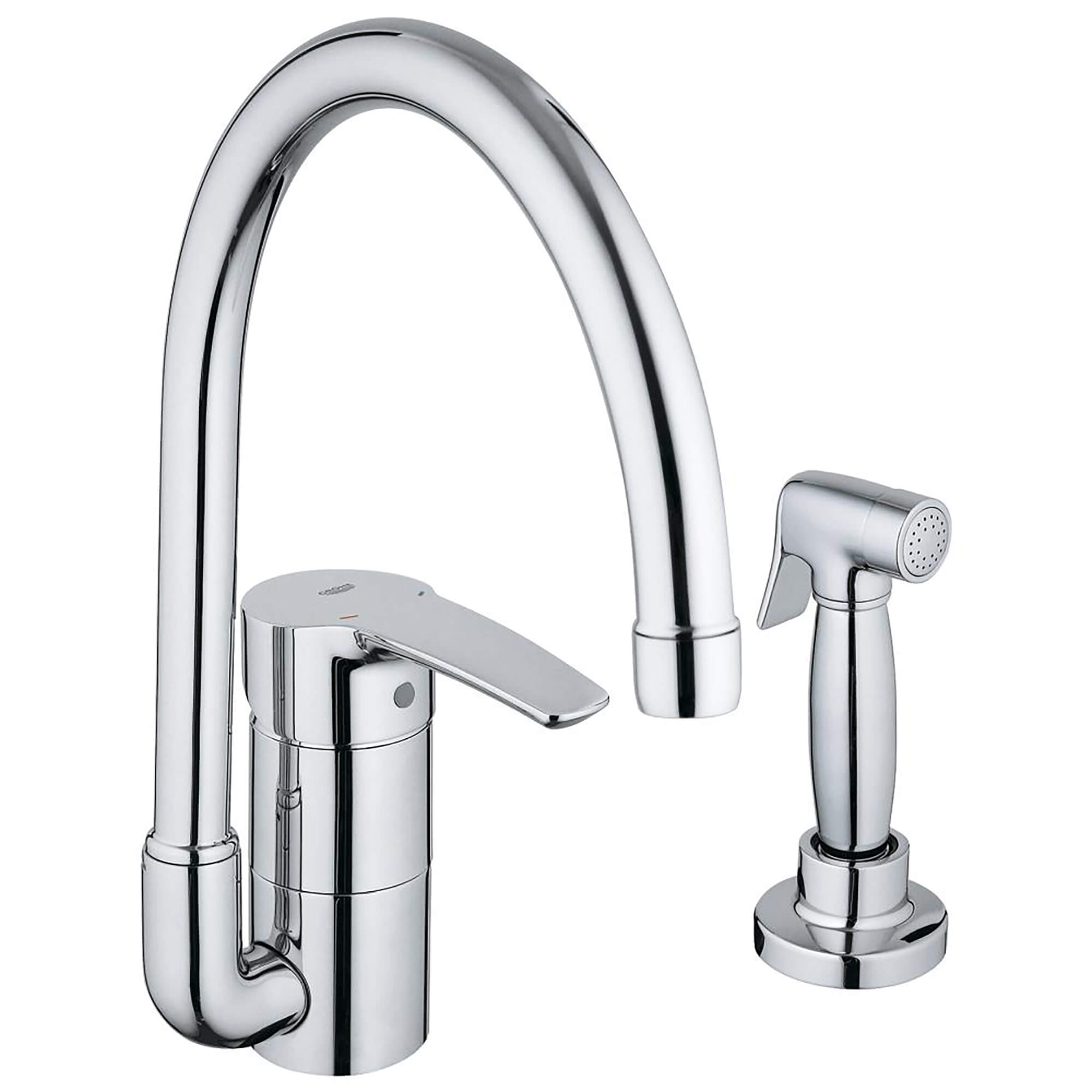 Single Handle Kitchen Faucet 175 Gpm With Swivel Spout And Side Spray