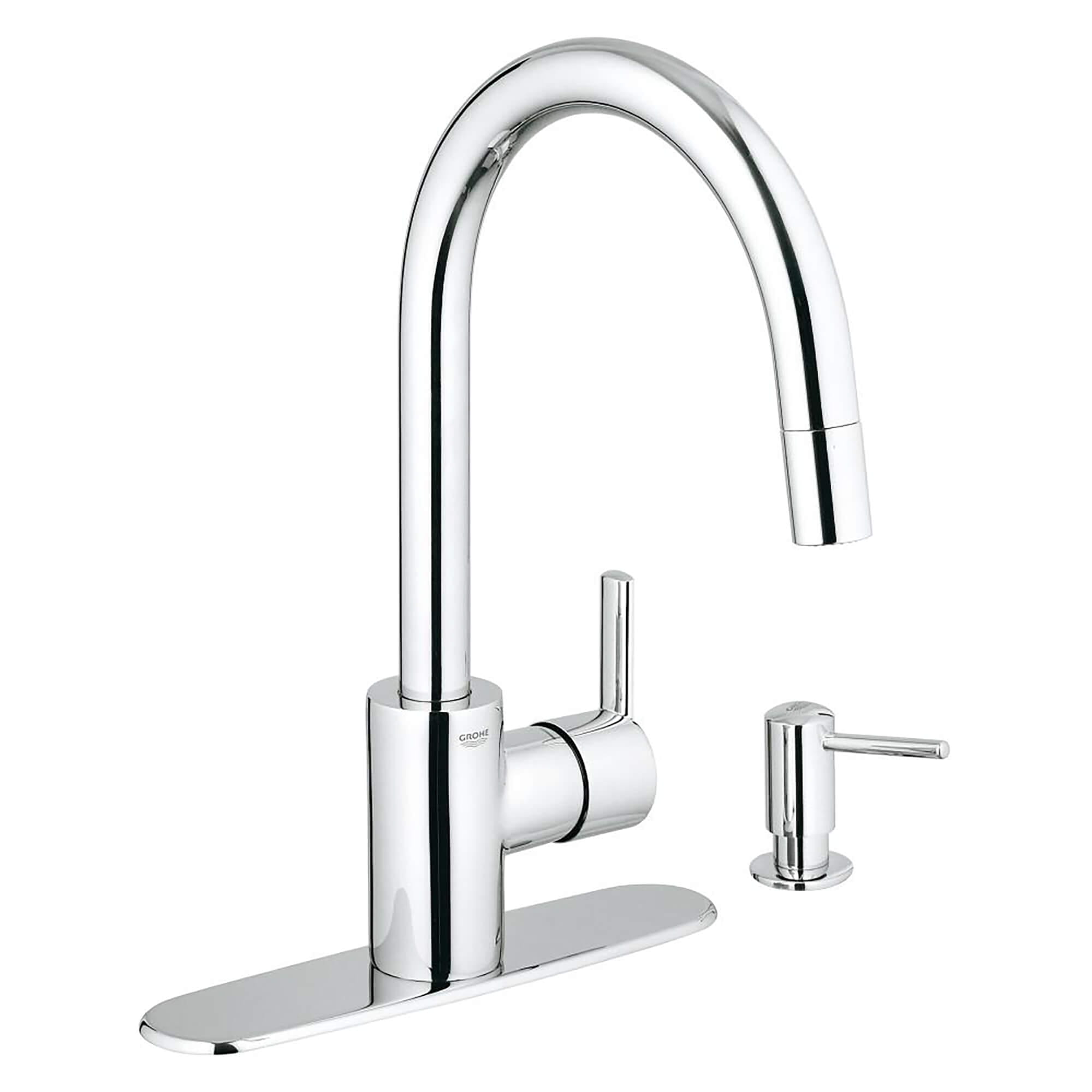 Single Handle Pull Down Kitchen Faucet Dual Spray 20.20 GPM