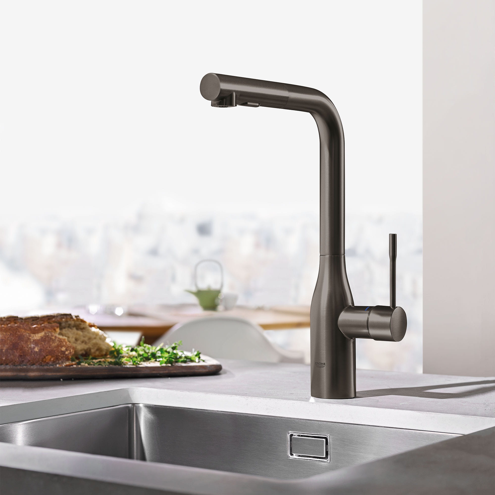 breuk gesprek nevel Single-Handle Pull-Out Kitchen Faucet Dual Spray 1.75 GPM