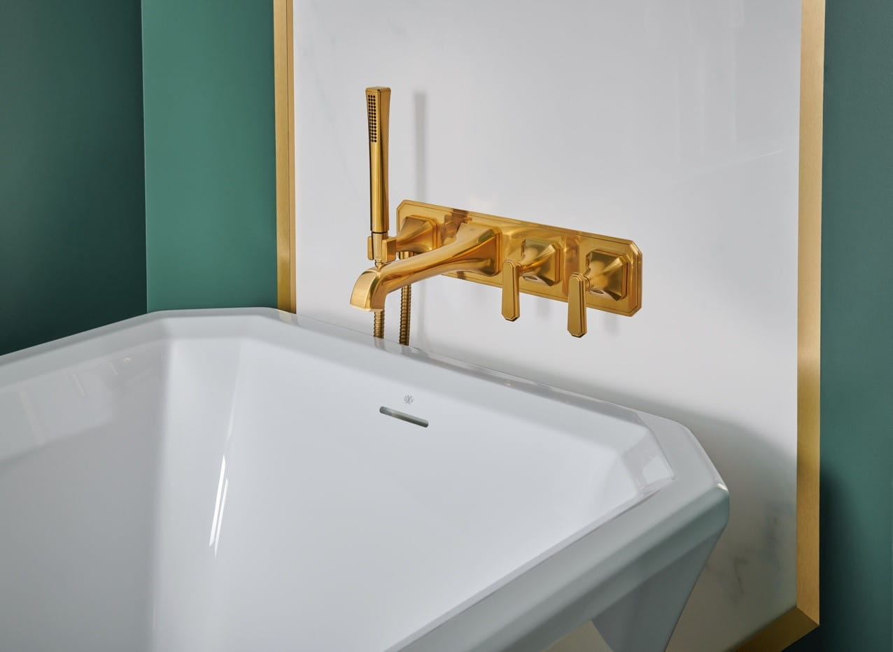 bath with faucets