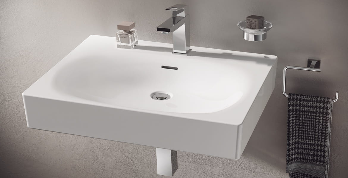 Monomando Lavabo EUROCUBE L CAÑO ALTO C/vaciador. GROHE