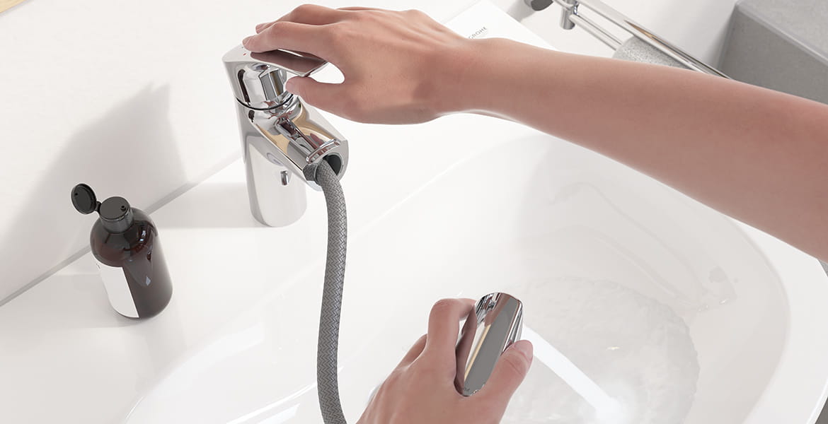 Grifo de lavabo alto Eurosmart L de Grohe · Pereda