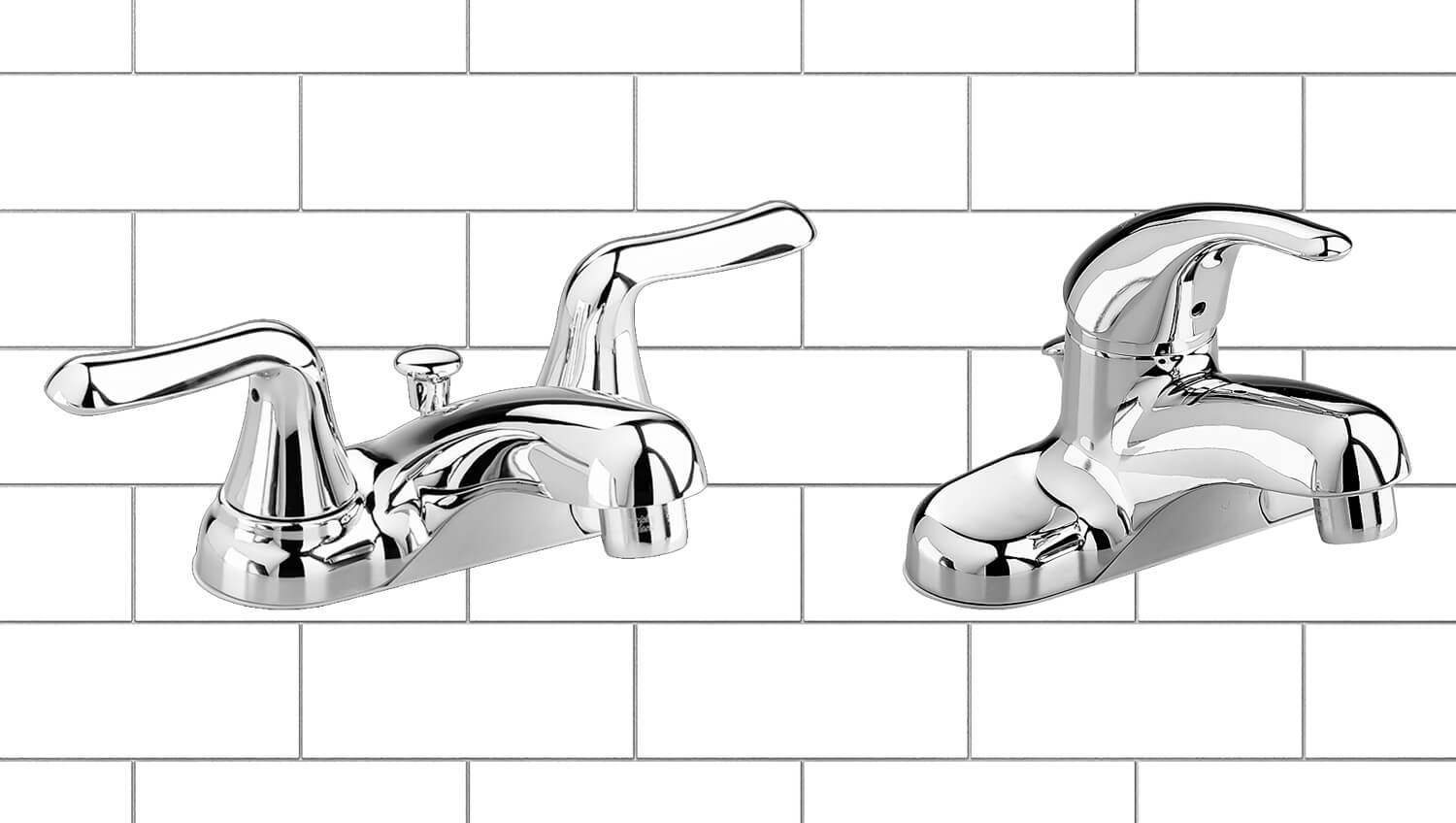 colony soft bathroom faucets white background