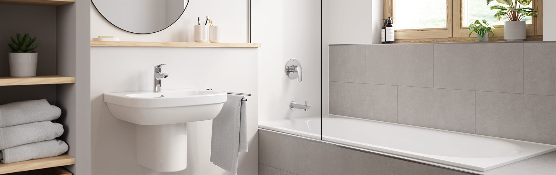 Grifería De Fregadero Grohe Eurosmart De 2 Chorros C G