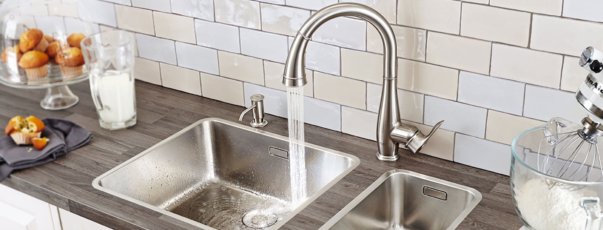 Traditional kitchen shop taps