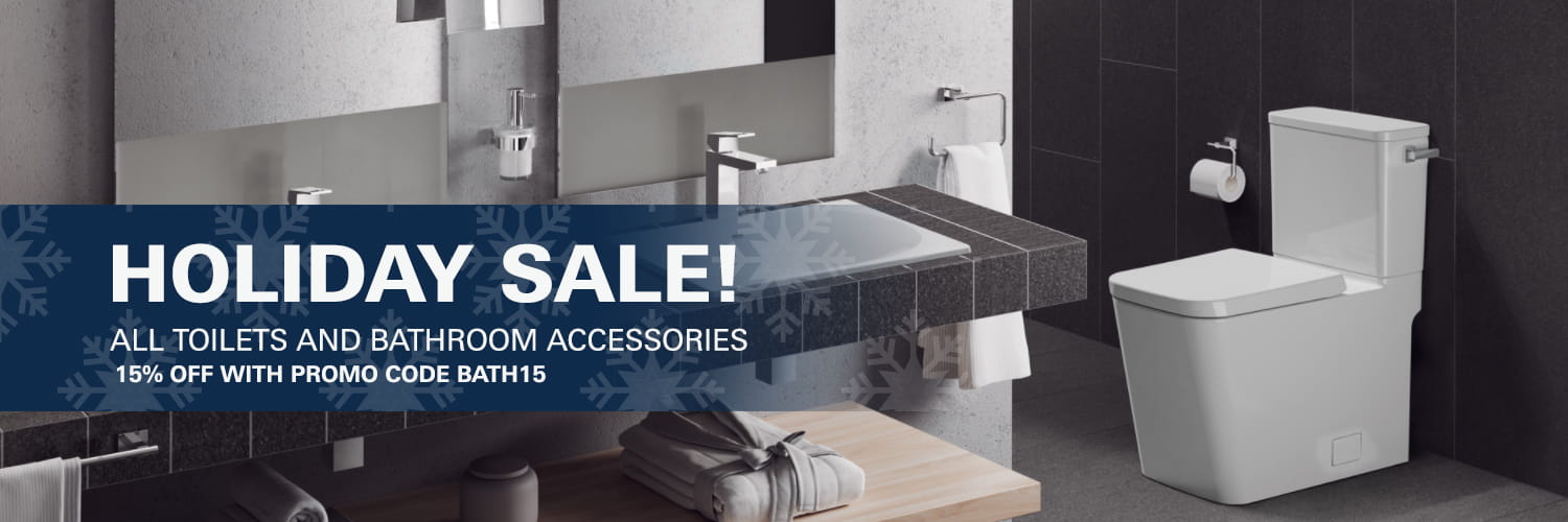 HOLIDAY SALE: All toilets and bathroom accessories 30% off with Promo Code BATH30