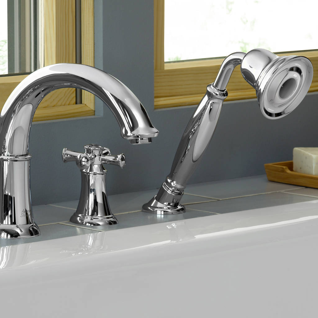 Portsmouth-Deck-Mounted-Bathtub-Faucet-with-Cross-Handles