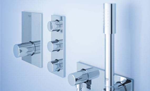 shower controls with handheld shower