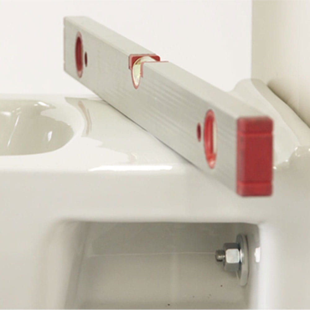 Install a wall hung toilet system