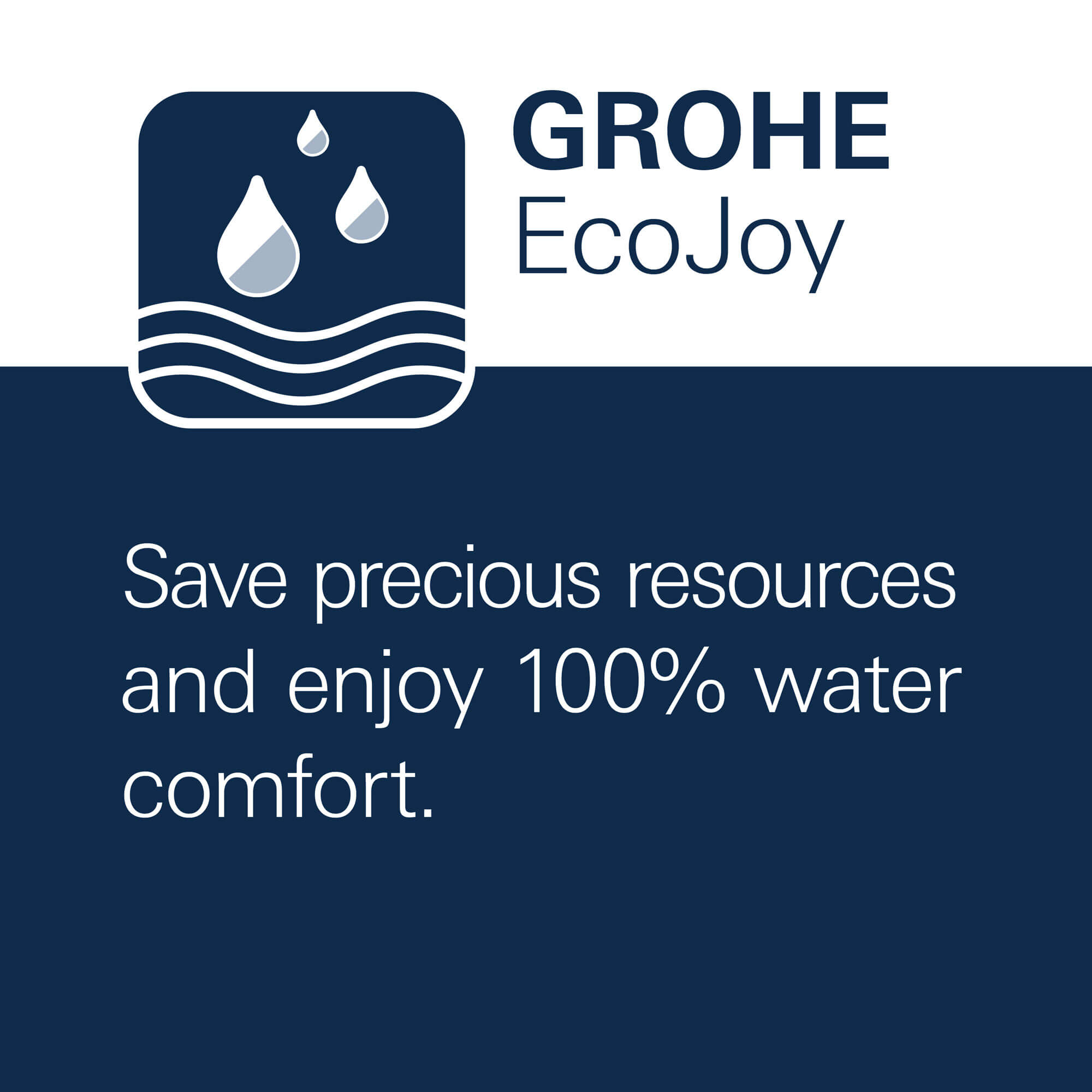 GROHE EcoJoy - Save precious resources and enjoy 100% water comfort.