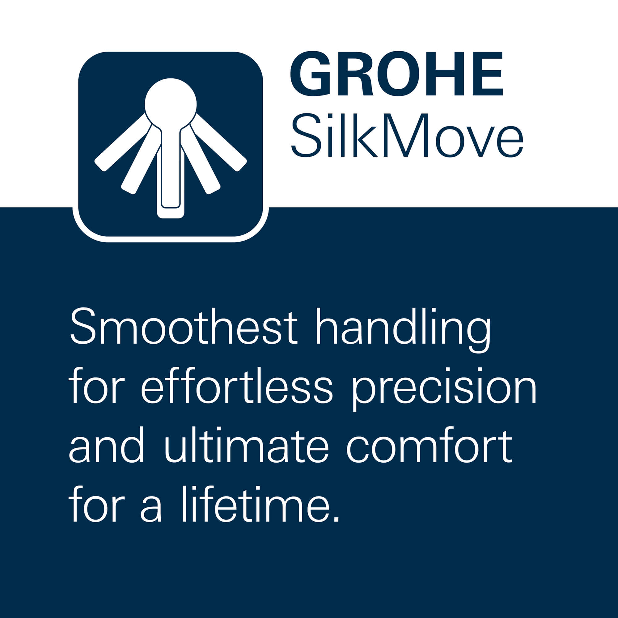 GROHE Silkmove - Une maniabilité plus douce pour une précision sans effort et un confort ultime pour toute une vie.