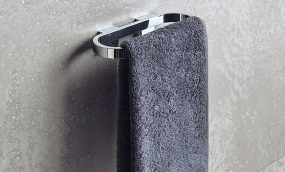 Selection Accessories - Towel Ring with Grey Towel