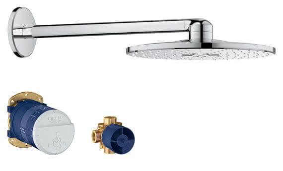 Grohe head shower along with shower parts.