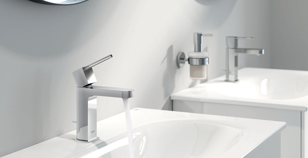 GROHE Plus Mélangeur 3 trous M-size avec bonde Chrome